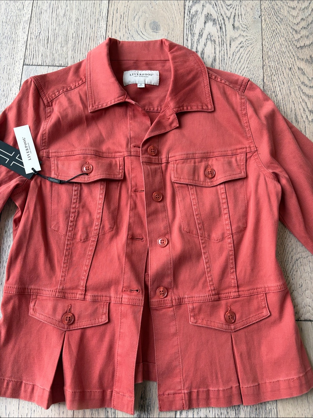 Liverpool Rust Red Denim Jacket - Picture 4 of 4